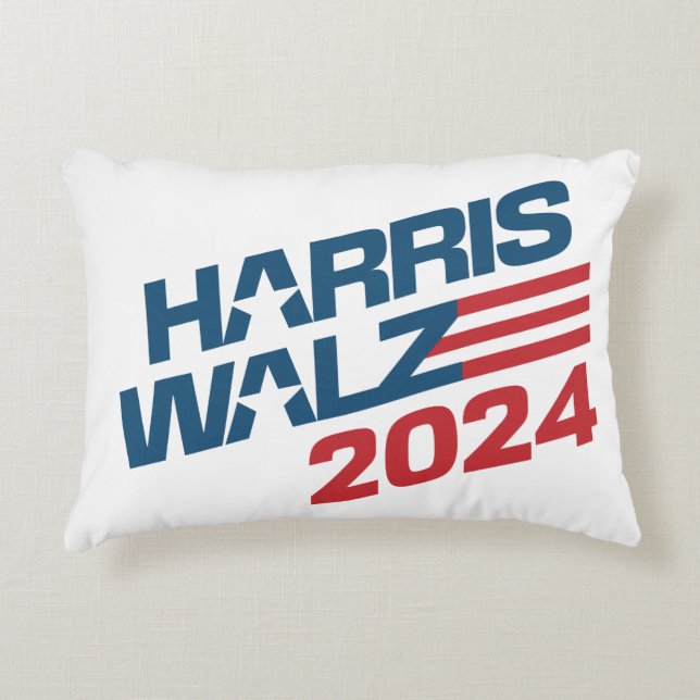 2024 Election Harris Walz Accent Pillow (Front)