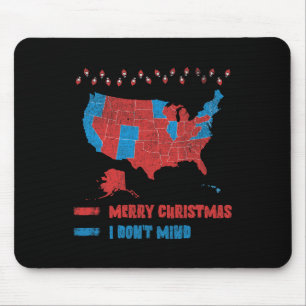 2024 Election Map Merry Christmas Red Voters Trump Mouse Pad