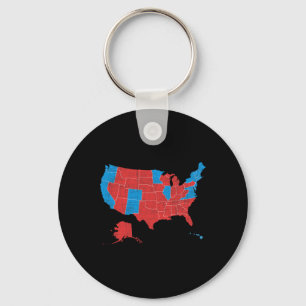 2024 Election Results Map Victory Trump 2024 Keychain