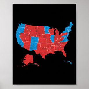 2024 Election Results Map Victory Trump 2024  Poster