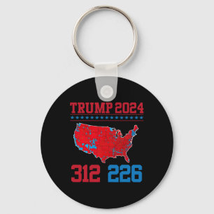 2024 Electoral Map 312 Red 2024 Election Results M Keychain