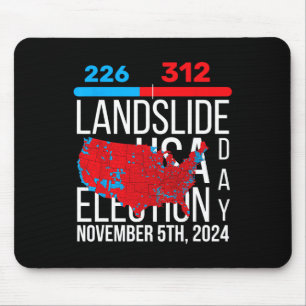 2024 Electoral Map Final Votes 312 Trump Landslide Mouse Pad