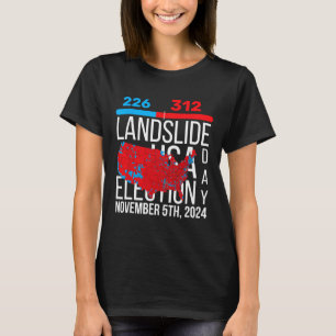 2024 Electoral Map Final Votes 312 Trump Landslide T-Shirt