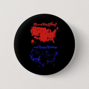 2024 Electoral Map Merry Christmas Trump Landslide 2 Inch Round Button