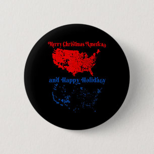 2024 Electoral Map Merry Christmas Trump Landslide 2 Inch Round Button