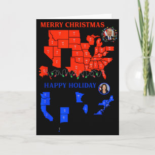 2024 Electoral Map Merry Christmas Trump Landslide Card