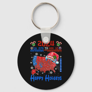 2024 Electoral Map Merry Christmas Trump Landslide Keychain