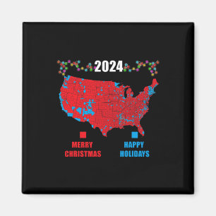 2024 Electoral Map Merry Christmas Trump Landslide Magnet