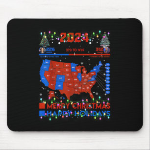 2024 Electoral Map Merry Christmas Trump Landslide Mouse Pad
