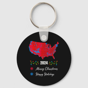 2024 Electoral Map Merry Christmas Trump New Presi Keychain