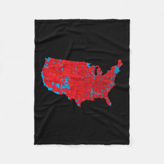 2024 Electoral Map Red Trump Vance Defeat Blue Kam Fleece Blanket