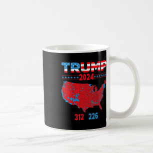2024 Electoral Map Trump 312 Red 2024 Election Res Coffee Mug
