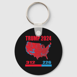 2024 Electoral Map Trump 312 Red 2024 Election Res Keychain