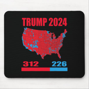 2024 Electoral Map Trump 312 Red 2024 Election Res Mouse Pad
