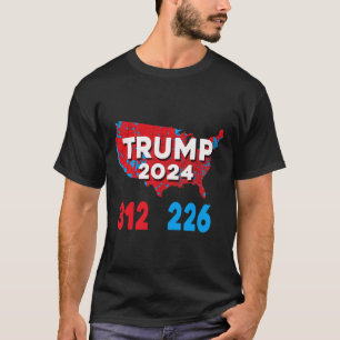 2024 Electoral Map Trump 312 Red Election 2024 Res T-Shirt