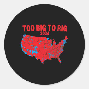 2024 Electoral Map Trump 312 Red Election Map Too Classic Round Sticker