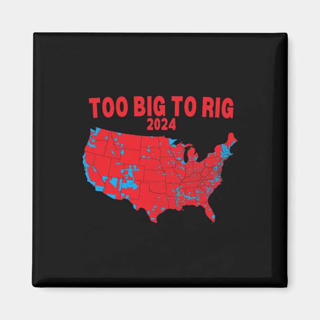 2024 Electoral Map Trump 312 Red Election Map Too  Magnet (Front)