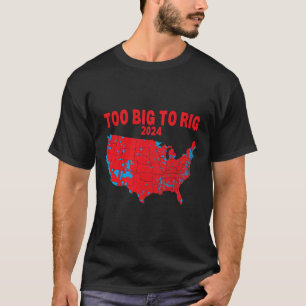 2024 Electoral Map Trump 312 Red Election Map Too  T-Shirt