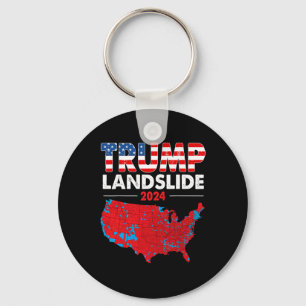 2024 Electoral Map Trump Landslide Red Election Ma Keychain