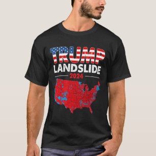 2024 Electoral Map Trump Landslide Red Election Ma T-Shirt