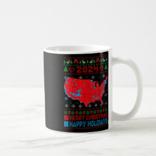 2024 Electoral Map Trump Landslide Ugly Christmas Coffee Mug