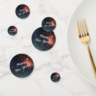 2024 Elegant Script Festive Sparkling New Year Confetti