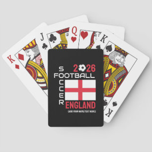 2024 ENGLAND Soccer Football Custom Name ANY YEAR  Playing Cards