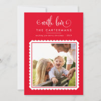 2024 FAMILY PHOTO cute elegant scallop frame red