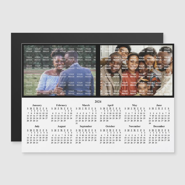 2024 Family Portrait Custom Magnetic Calendar  (Front/Back)