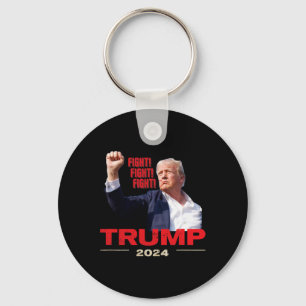 2024 Fight Fight Fight July 13th Trump Rally Keychain