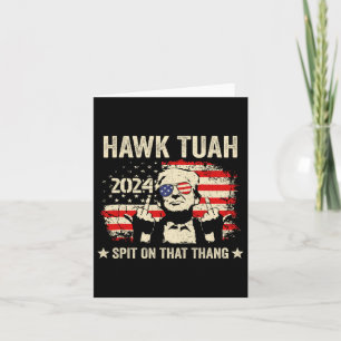 2024 Flag Funny Hawk Tush Middle Finger 24 Vote Tr Card