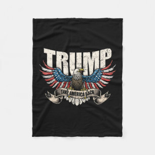 2024 Flag Take America Back Men Women Donald Trump Fleece Blanket