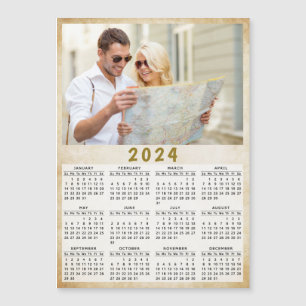 2024 Full Year Magnetic Calendar Custom Photo