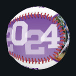 2024 GRAD Athlete Purple Photo Graduation Keepsake Baseball<br><div class="desc">This design features a photo and bold sporty font. Click the customize button for more flexibility in adding text and photos! Variations of this design, additional colours, as well as coordinating products are available in our shop, zazzle.com/store/doodlelulu. Contact us if you need this design applied to a specific product to...</div>