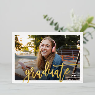 2024 GRAD PHOTO modern simple script gold