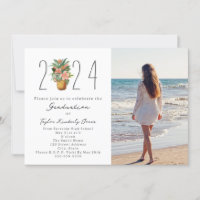 2024 Graduation Beach Floral Pineapple Photo