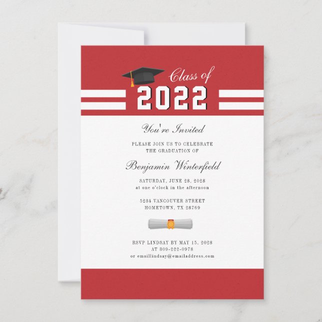2024 Graduation Simple Grad Party Invitation (Front)
