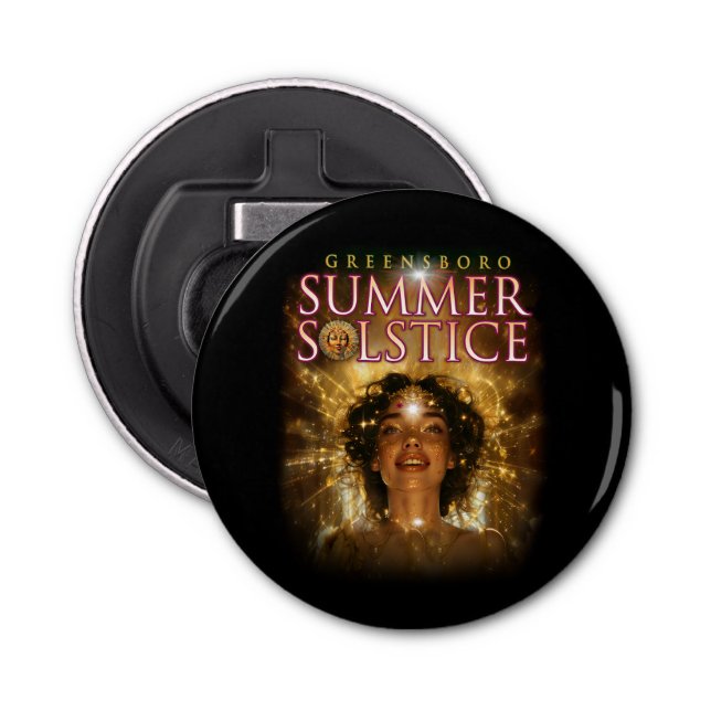 2024 Greensboro Summer Solstice Festival Souvenir Bottle Opener (Front)