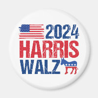2024 Harris Walz Democrat Donkey American Election