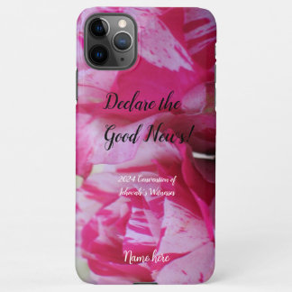 2024 JW convention Roses photo and name iPhone 11Pro Max Case