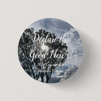 2024 JW Convention sunlight and clouds 1 Inch Round Button