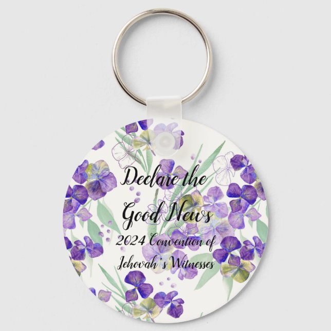 2024 JW Declare the Good News customize watercolor Keychain (Front)