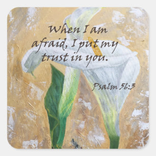 2024 JW year text Psalm 56:3 Square Sticker