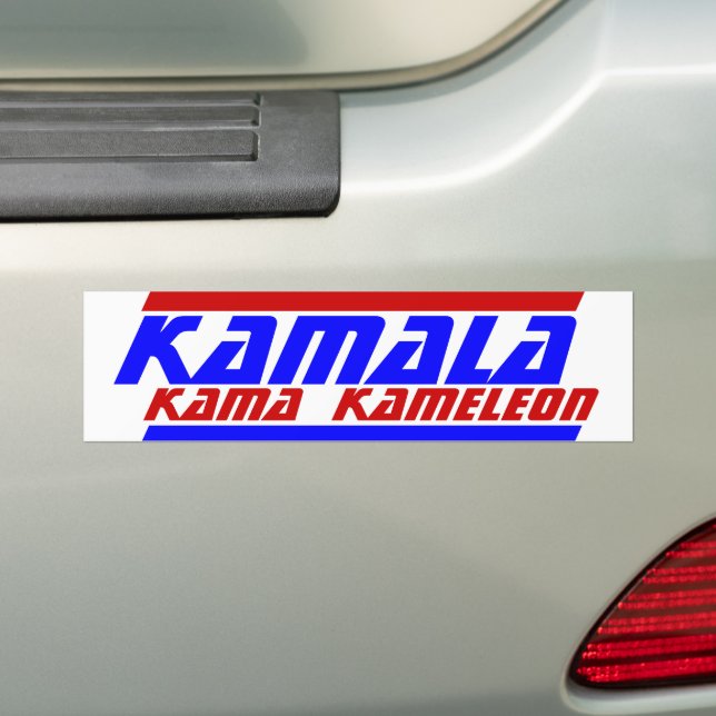2024 KAMALA HARRIS President CHAMELEON FLIP-FLOP Bumper Sticker (On Car)