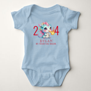 2024 Little Dragon Newborn Coming Home Outfit Cute Baby Bodysuit