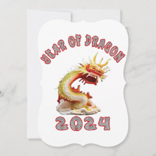 2024 Lunar Chinese New Year-Year Of The Dragon  Holiday Card