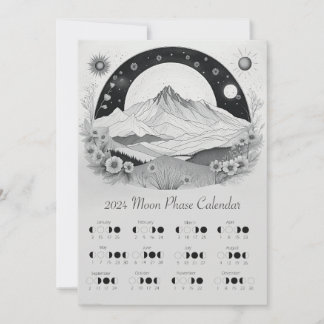 2024 Lunar Phase Moon Cycle Southern Hemisphere  Invitation