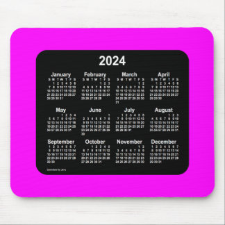 2024 Magenta Neon Two Tone Calendar by Janz Mouse Pad