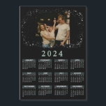 2024 magnetic calendar with photos of family<br><div class="desc">2024 magnetic calendar with photos of children.Just replace the photo with a photo of your children.</div>