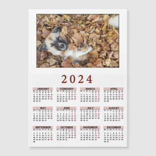 2024 magnetic calendar with Your animals